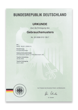 Urkunde Gebrauchsmuster